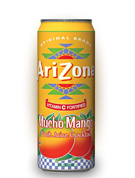 Чай холодный Arizona Mucho Mango США 680 мл., ж/б