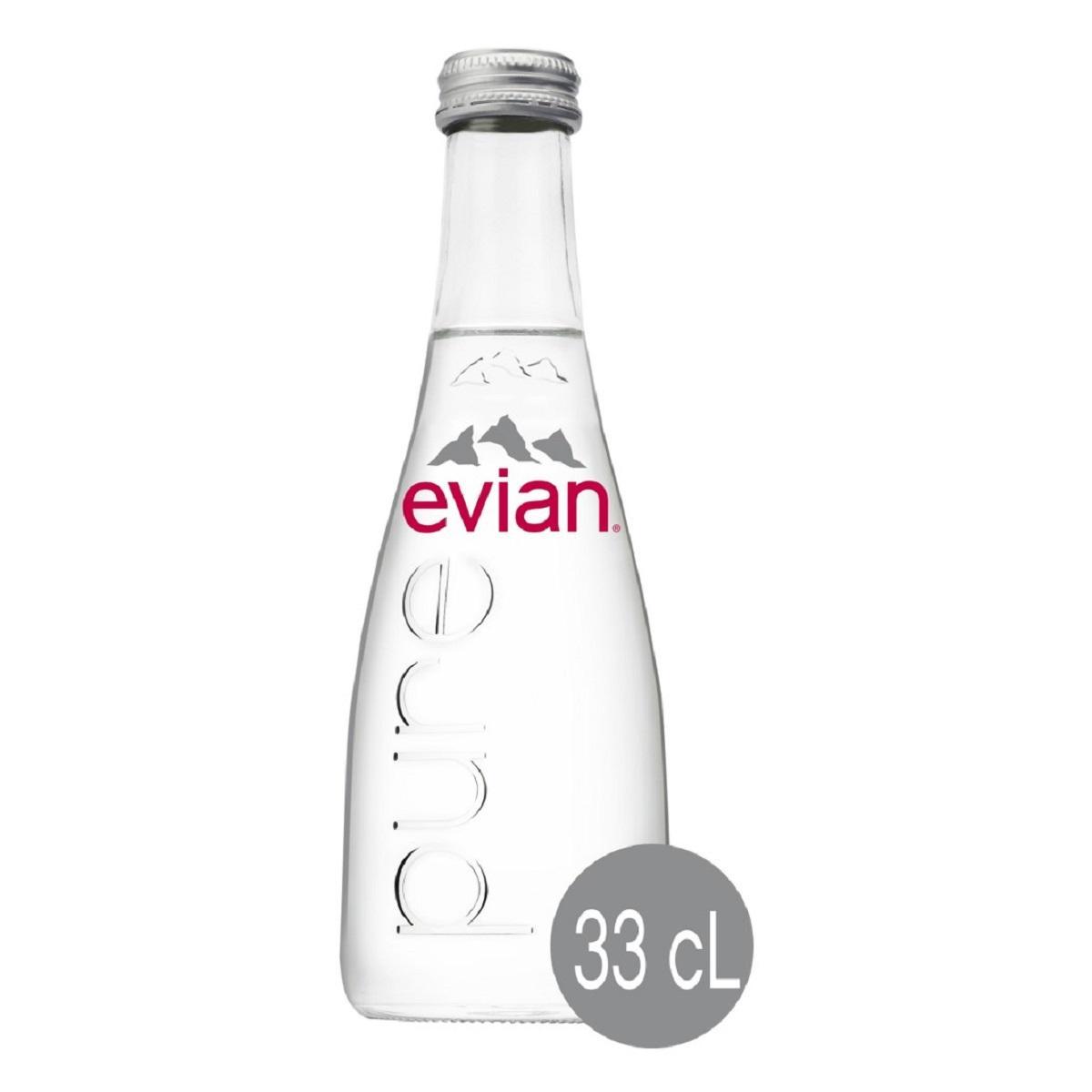 Вода Evian минеральная негазированная 330 мл., стекло