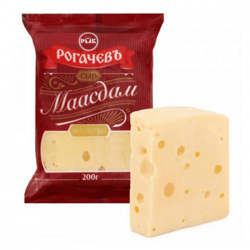 Сыр Рогачевъ Маасдам 45% 200 гр., флоу-пак