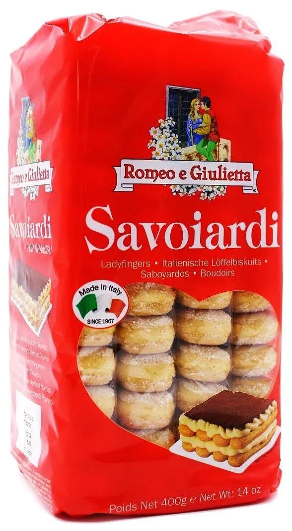 Печенье Romeo e Giulietta Савоярди сахарное для приготовления тирамису 400 гр., флоу-пак