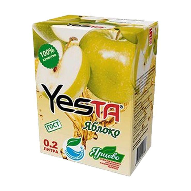 Сок Yesta яблочный восстановленный 200 мл., тетра-пак