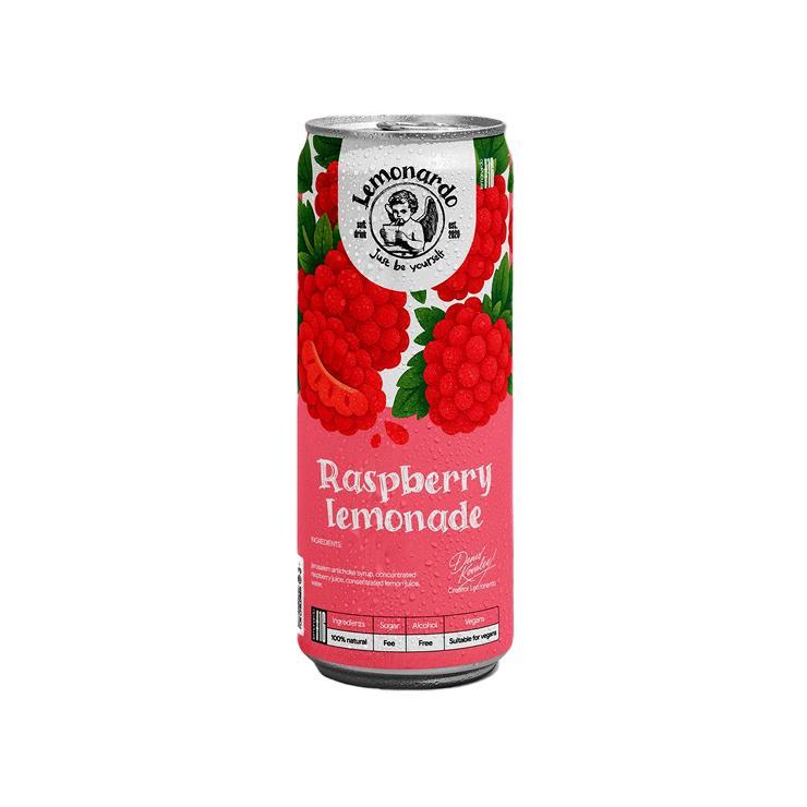 Напиток газированный Lemonardo Raspberry Lemonade малина без сахара 330 мл., ж/б