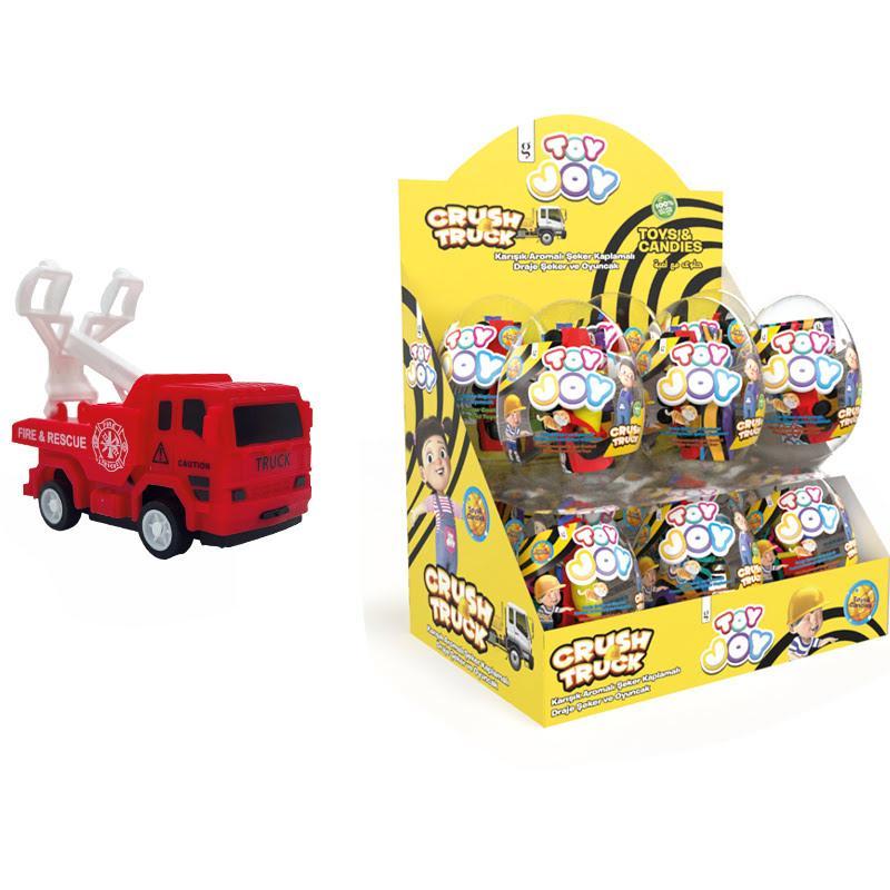Яйцо CRASH TRUCK с игрушкой и драже сахарное 20 гр., пластик