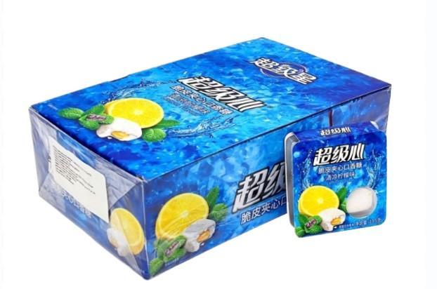 Жевательная резинка Super Heart Лимон мята 13,5 гр., картон