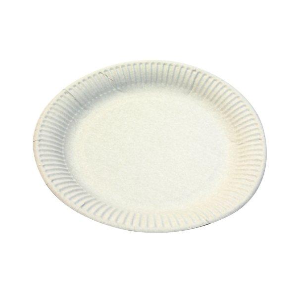 Одноразовая тарелка d 230 мм, 250г/м2, белая, мелованная, картон, 500 шт