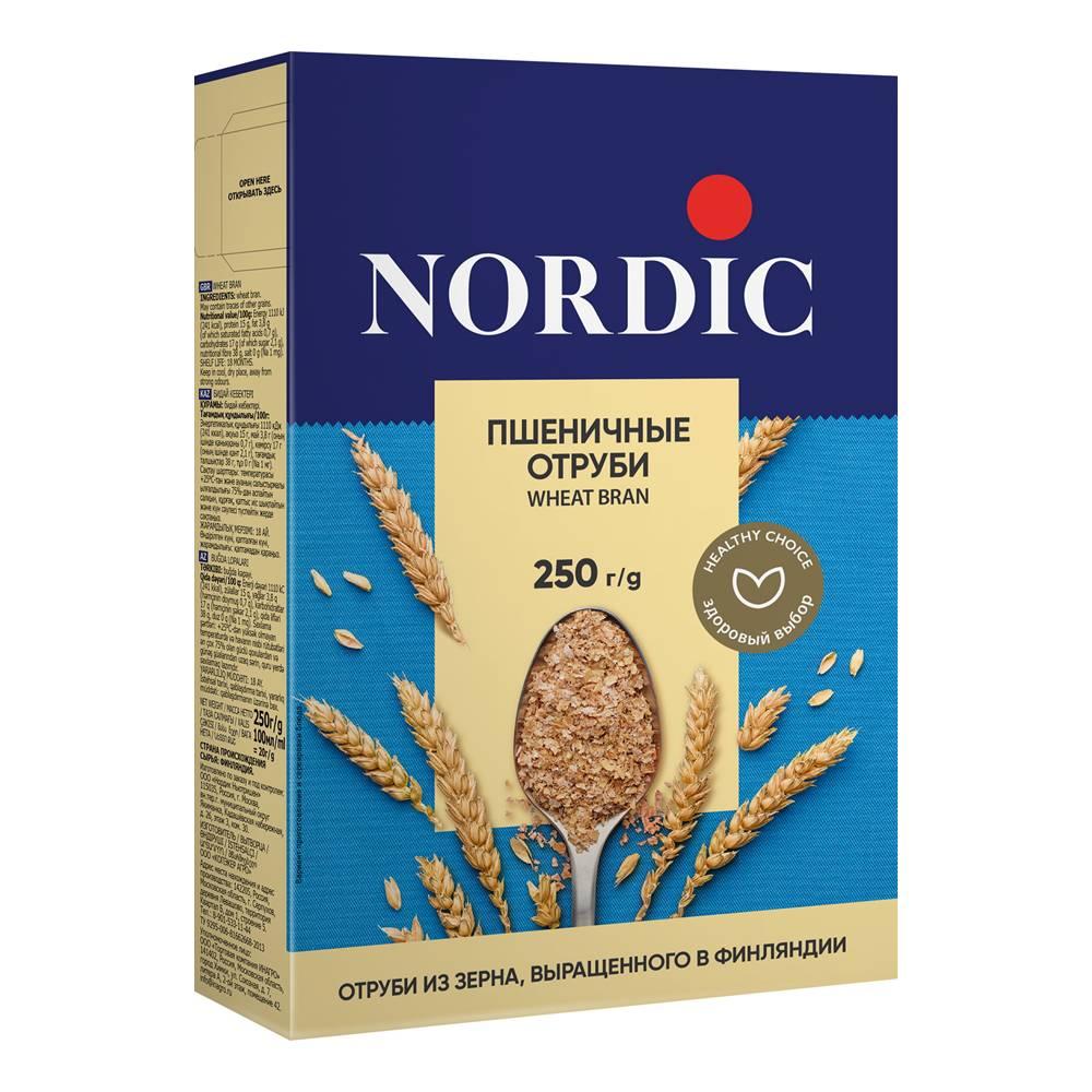 Отруби Nordic пшеничные 250 гр., картон