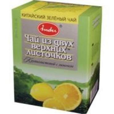 Чай Indu зеленый с лимоном, 90 гр., картон