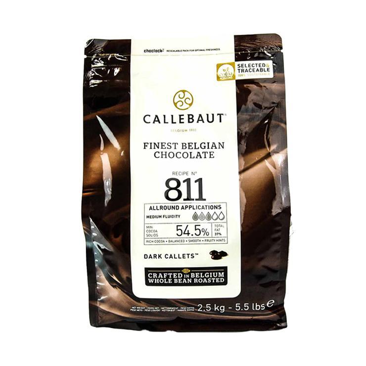 Шоколад темный Callebaut 53,8% какао 2,5 кг., дой-пак