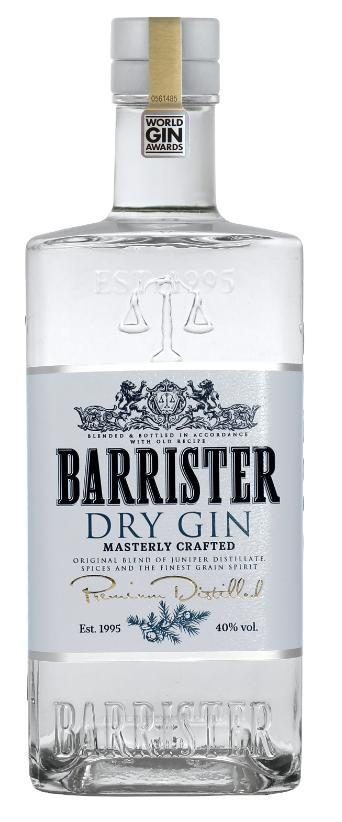 Джин Barrister Dry 40% 1 л., стекло