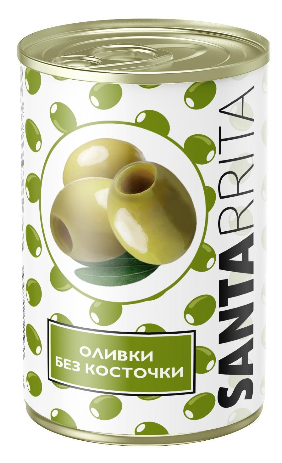 Оливки SANTARRITA без косточки 280 гр., ж/б