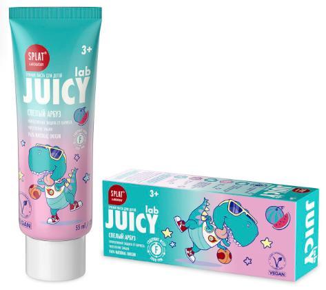 Паста зубная детская Juicy Lab Груша с фтором 55 мл., картон
