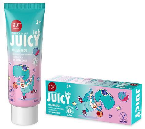 Паста зубная детская Splat Juicy Lab Груша с фтором 55 мл., картон