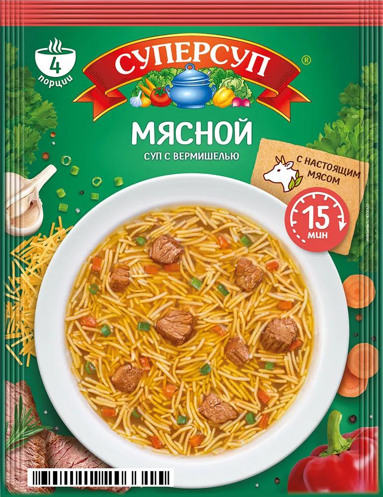 Суп Суперсуп Мясной варочный, 70 гр., саше