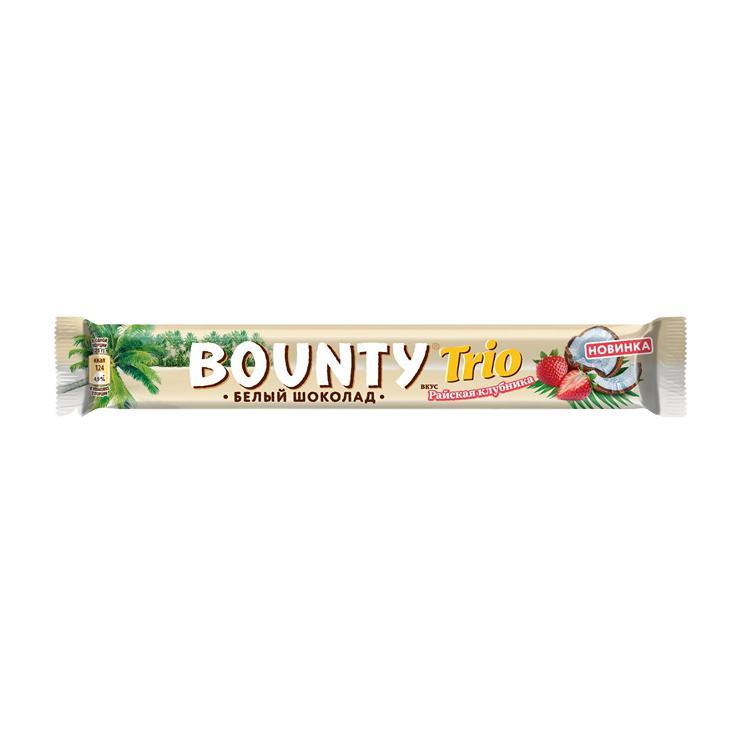 Батончик шоколадный Bounty Trio клубника 78 гр., флоу-пак