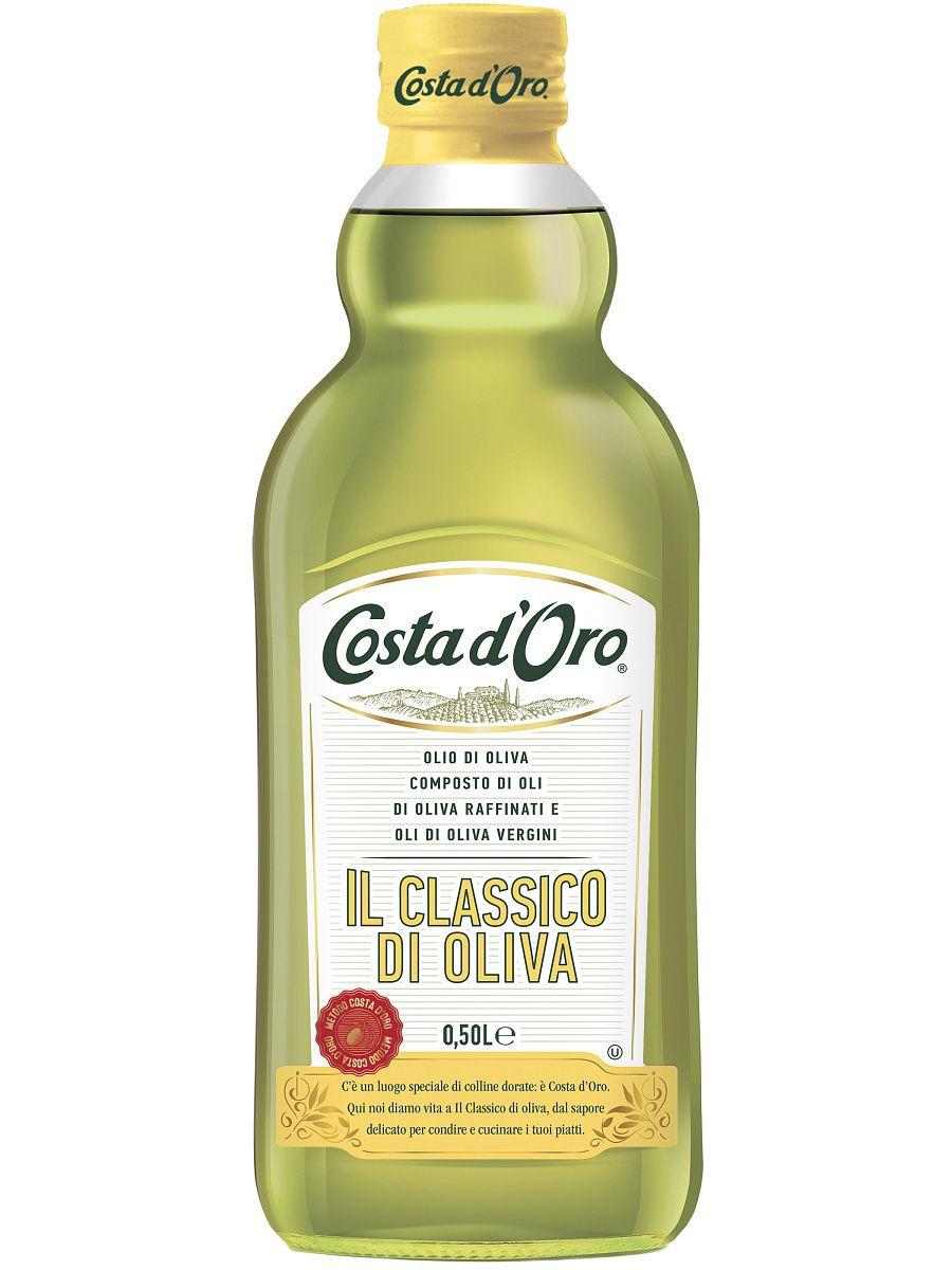 Масло оливковое Costa d'Oro рафинированное с добавлением нерафинированного, 1 л., стекло