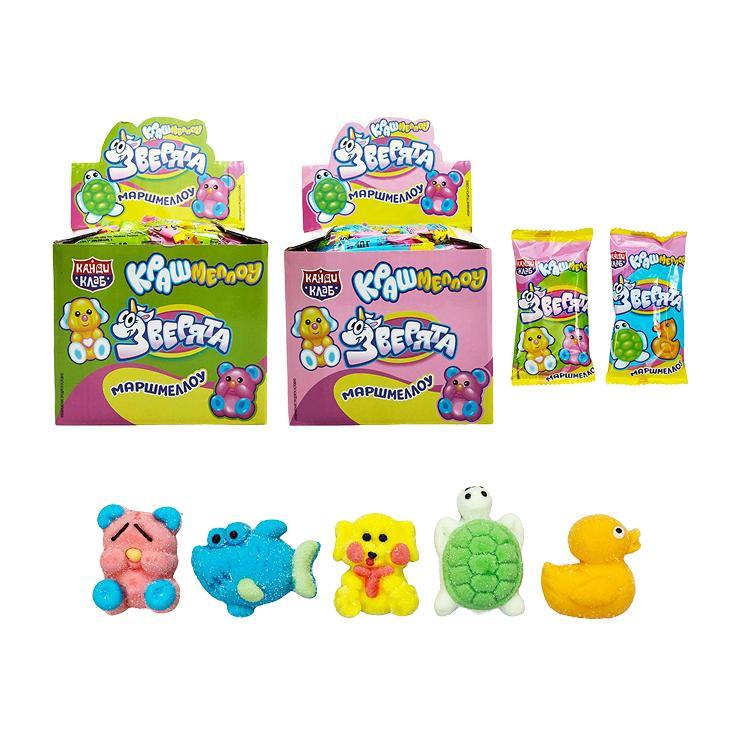 Маршмеллоу Канди Клаб Крашмеллоу зверята 10 гр., флоу-пак