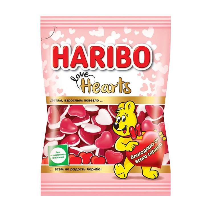 Мармелад жевательный Haribo Love Hearts 100 гр., флоу-пак