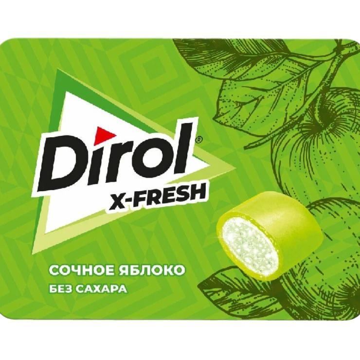 Резинка жевательная Dirol X-Fresh сочное яблоко 16 гр., картон