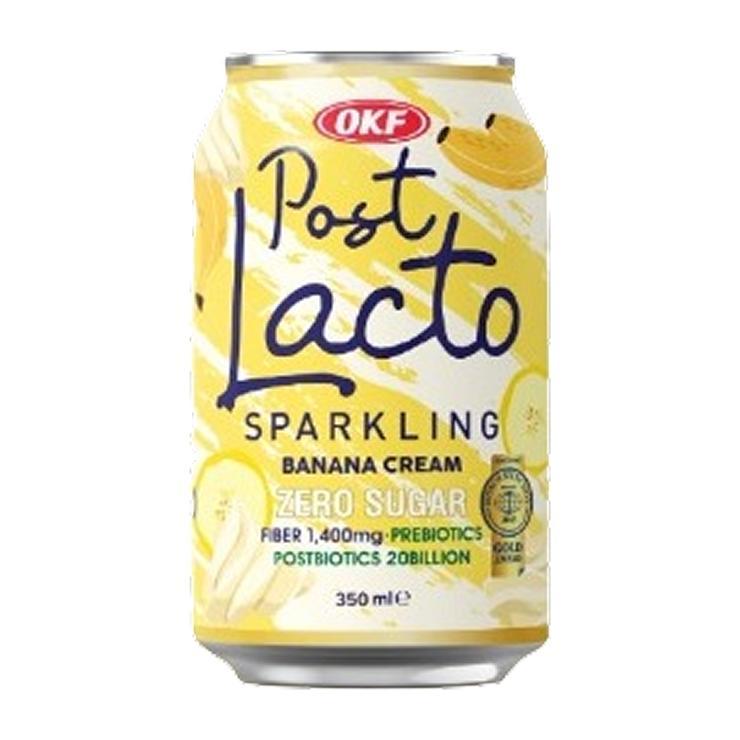 Напиток газированный Post Lacto Banana Cream zero sugar 350 мл., ж/б