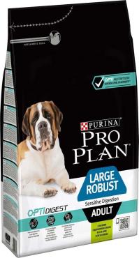 Корм сухой для собак крупных пород с мощным телосложением, с чувствительным пищеварением, с ягнёнком, Purina Pro Plan Large Robust Adult, 3 кг., пластиковый пакет