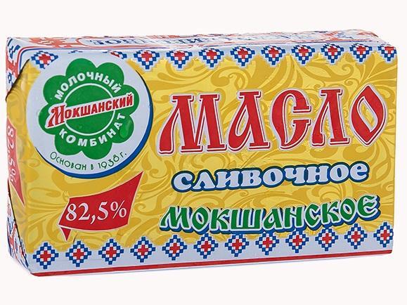 Масло Мокшанский сладкосливочное несоленое 72,5% 185 гр., обертка