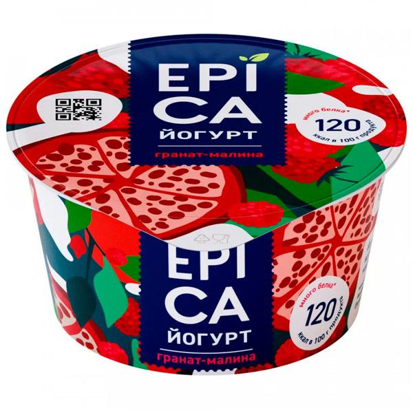 Йогурт EPICA с гранатом и малиной 4,8%, 130 гр., стакан