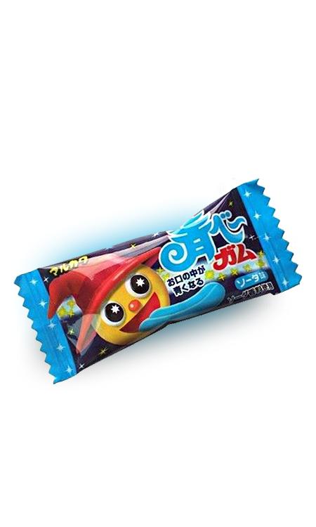 Жевательная резинка Marukawa Blue Gum Soda Лимонад синяя4.3 гр., флоу-пак