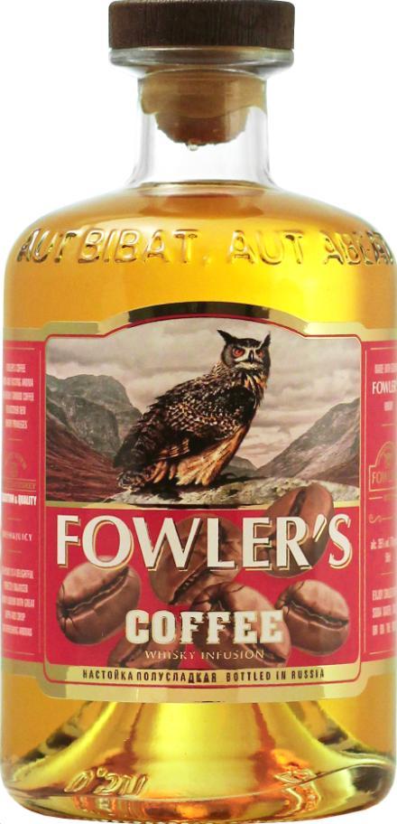 Настойка п/сладкая на основе виски Fowler's Кофе 35% 500 мл., стекло