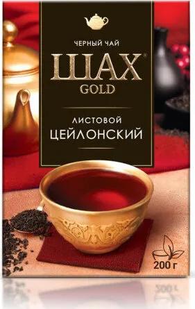 Чай Шах Gold черный крупнолистовой 200 гр., картон