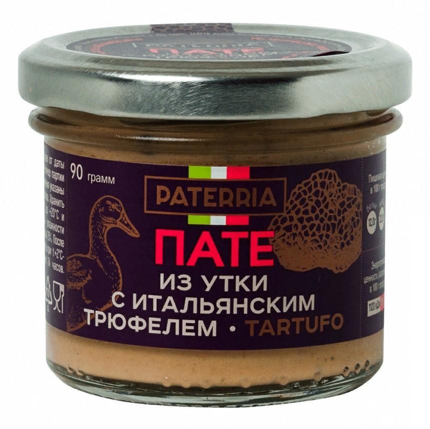 Пате Paterria из мяса утки итальянским с трюфелем 90 гр., стекло