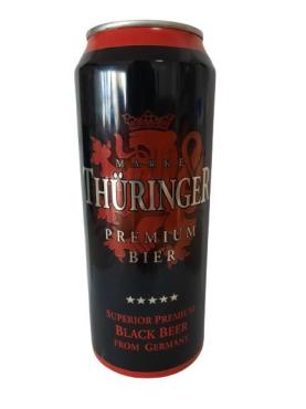 Пиво Thuringer Premium bier Black beer, 500 мл., ж/б