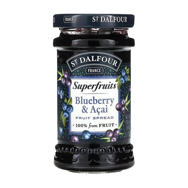 Джем St. Dalfour Superfruits черника асаи 170 гр., стекло