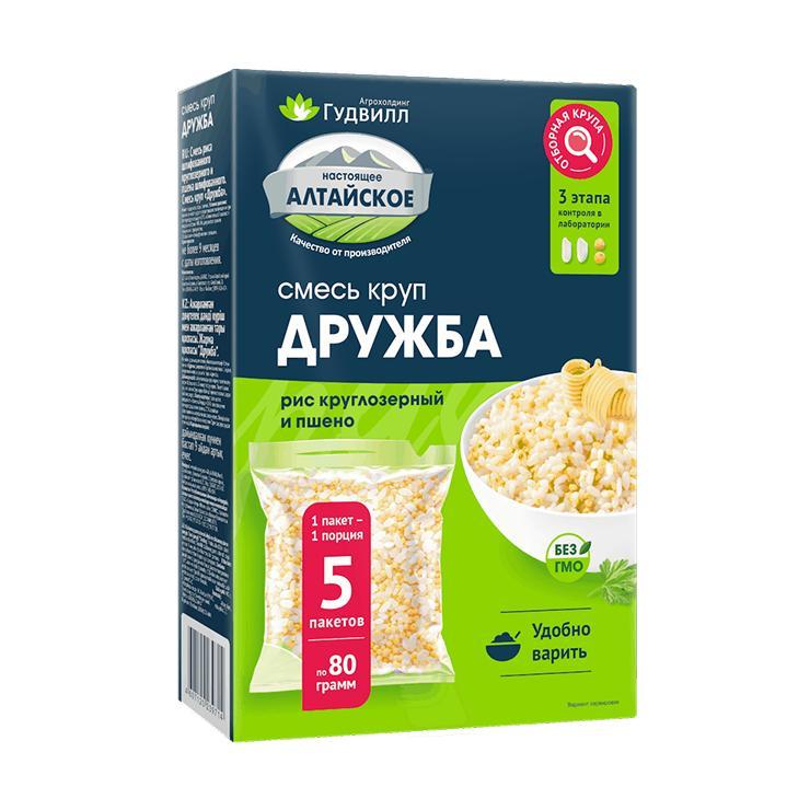 Крупа Гудвилл дружба рис пшено 400 гр., картон