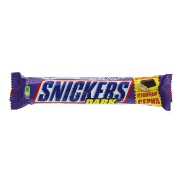Батончик  Snickers, темный шоколад 81 гр., флоу-пак