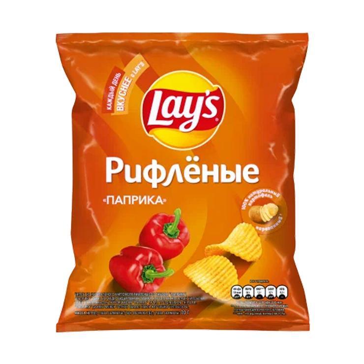 Чипсы Lay's рифленые паприка 70 гр., флоу-пак