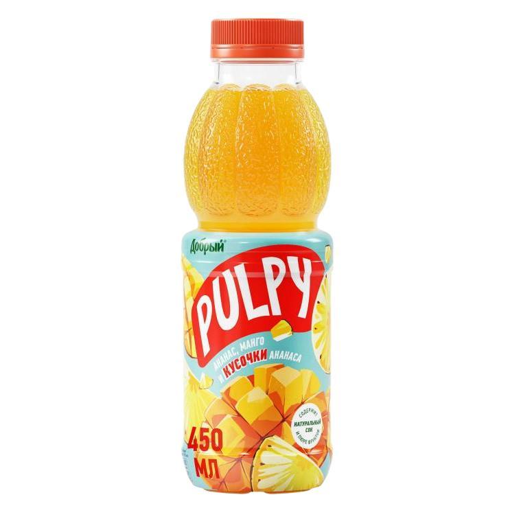 Напиток сокосодержащий Pulpy ананас манго 450 мл., ПЭТ