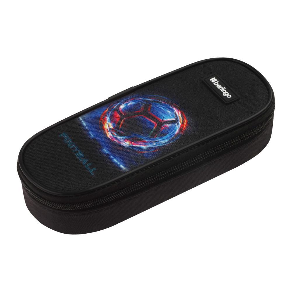 Пенал корпусный Berlingo Cyber Football 220х90х45 мм 1 отделение полиэстер, пакет