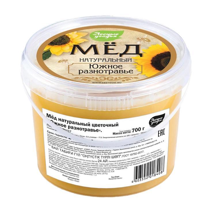 Мед Лесные Угодья Южное разнотравье 700 гр., ведро