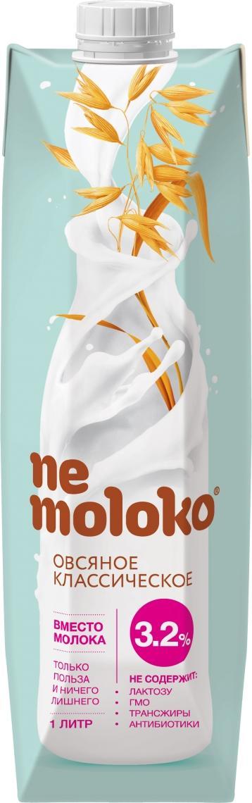 Напиток Nemoloko овсяной 3,2%, 1 л., тетра-пак