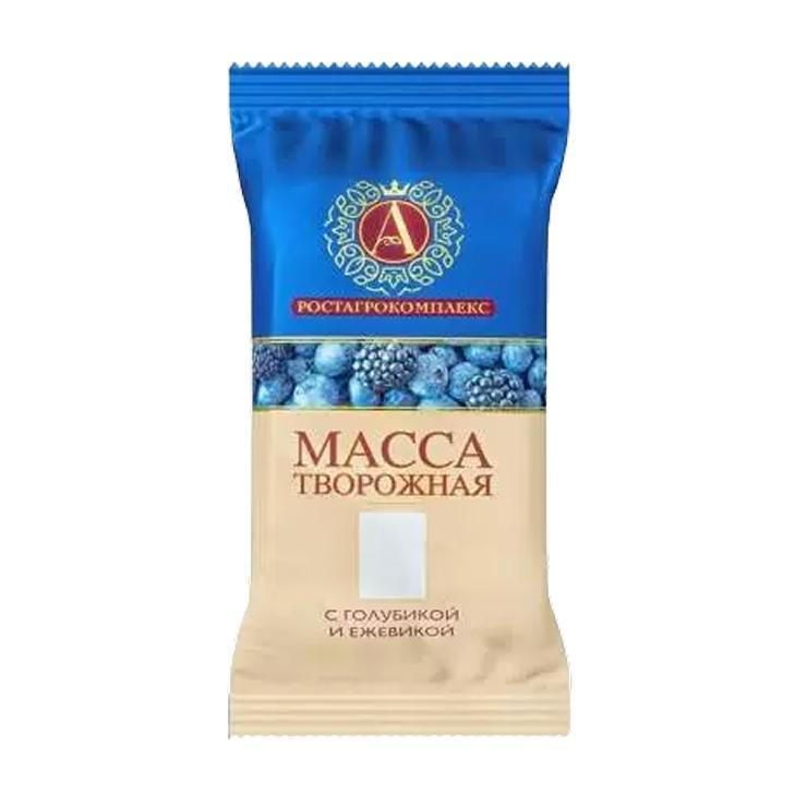 Масса творожная А.Ростагрокомплекс голубика ежевика 20% 180 гр., флоу-пак