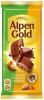 Шоколад Alpen Gold молочный соленый миндаль карамель, 80 гр., флоу-пак