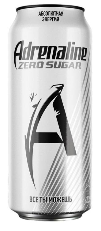 Напиток энергетический Adrenaline Zero Sugar 449 мл., ж/б