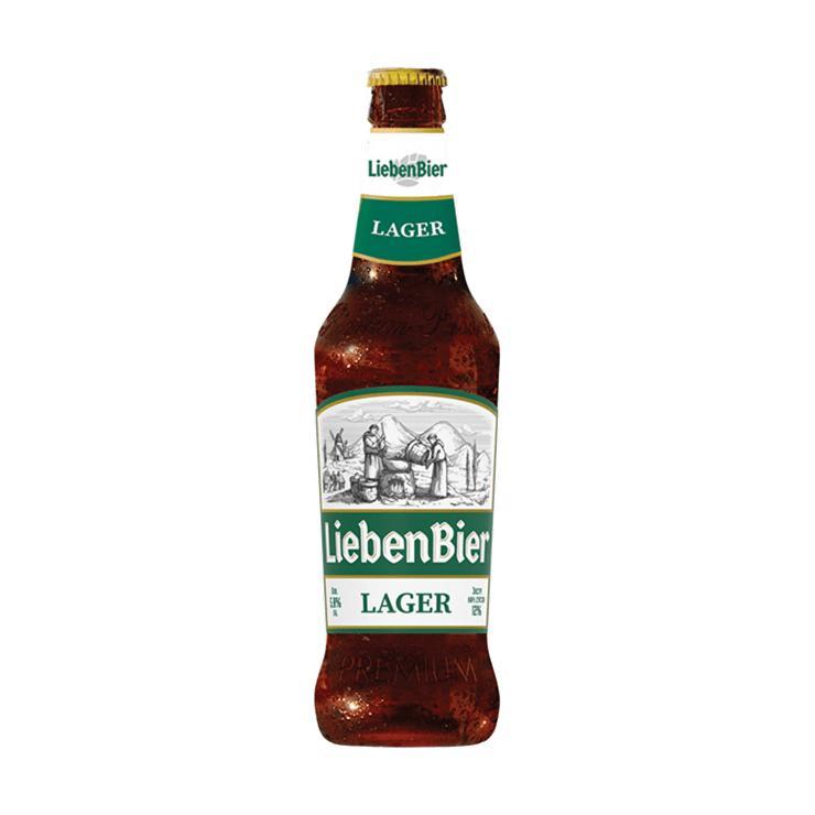 Пиво LiebenBier Лагер светлое фильтрованное пастеризованное 5,8% 450 мл., стекло