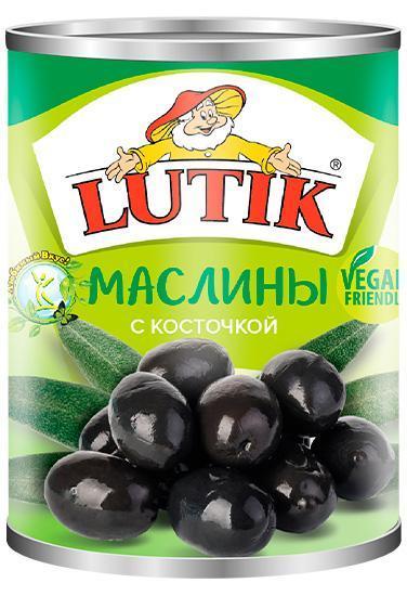 Маслины Lutik с косточкой 280 мл., ж/б