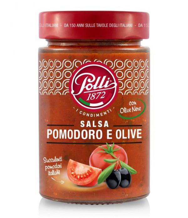 Соус Polli Тосканский томатный с оливками 190 гр., стекло