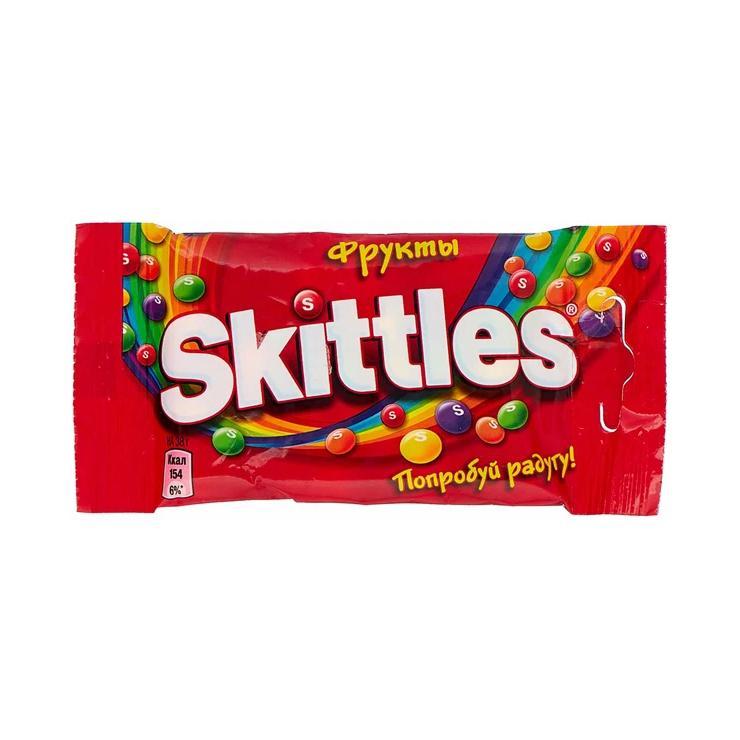 Драже Skittles фрукты в сахарной глазури 38 гр., флоу-пак