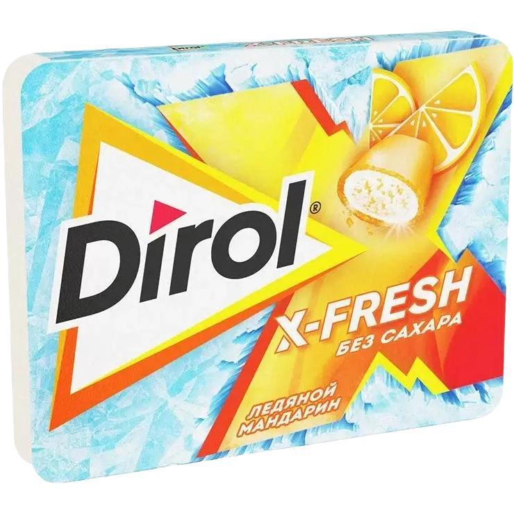 Резинка жевательная Dirol X-Fresh Ледяной мандарин 16 гр., обертка