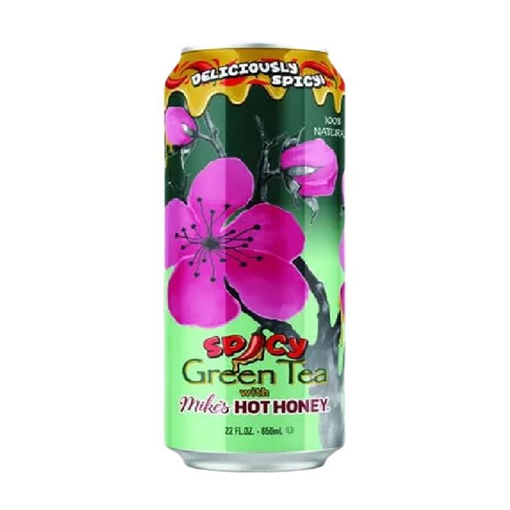 Чай холодный Arizona Spicy Green Tea with Mike's hot Honey зеленый пряный со вкусом мёда 650 мл., ж/б