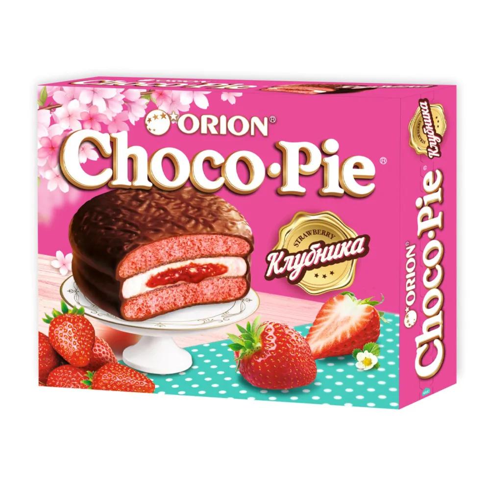 Печенье Orion Choco Pie strawberry 360 гр., картон