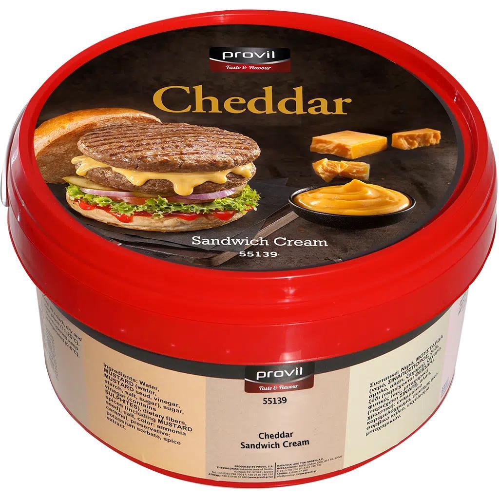 Соус Provil Чеддер Sandwich Cream сырный 2 кг., ПЭТ